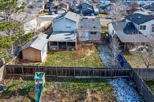 Aerial view of the property