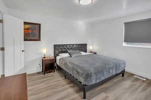 Bedroom featuring wood finished floors