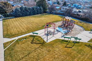 Aerial view of the neighborhood community park