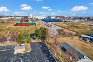 Aerial view of the neighborhood community park