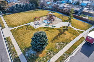Aerial view of the neighborhood community park