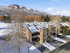 Exterior space featuring a mountain view