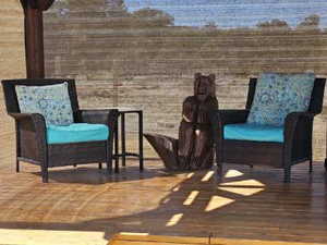 Living area with wood finished floors