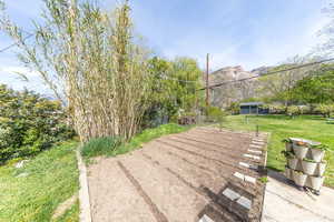 Garden area well maintained and ready for crops