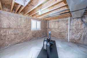 View of below grade area