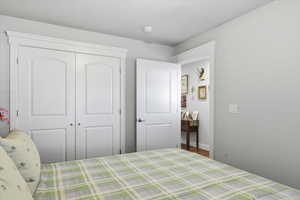 Bedroom featuring a closet