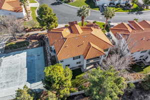 Aerial view of residential area