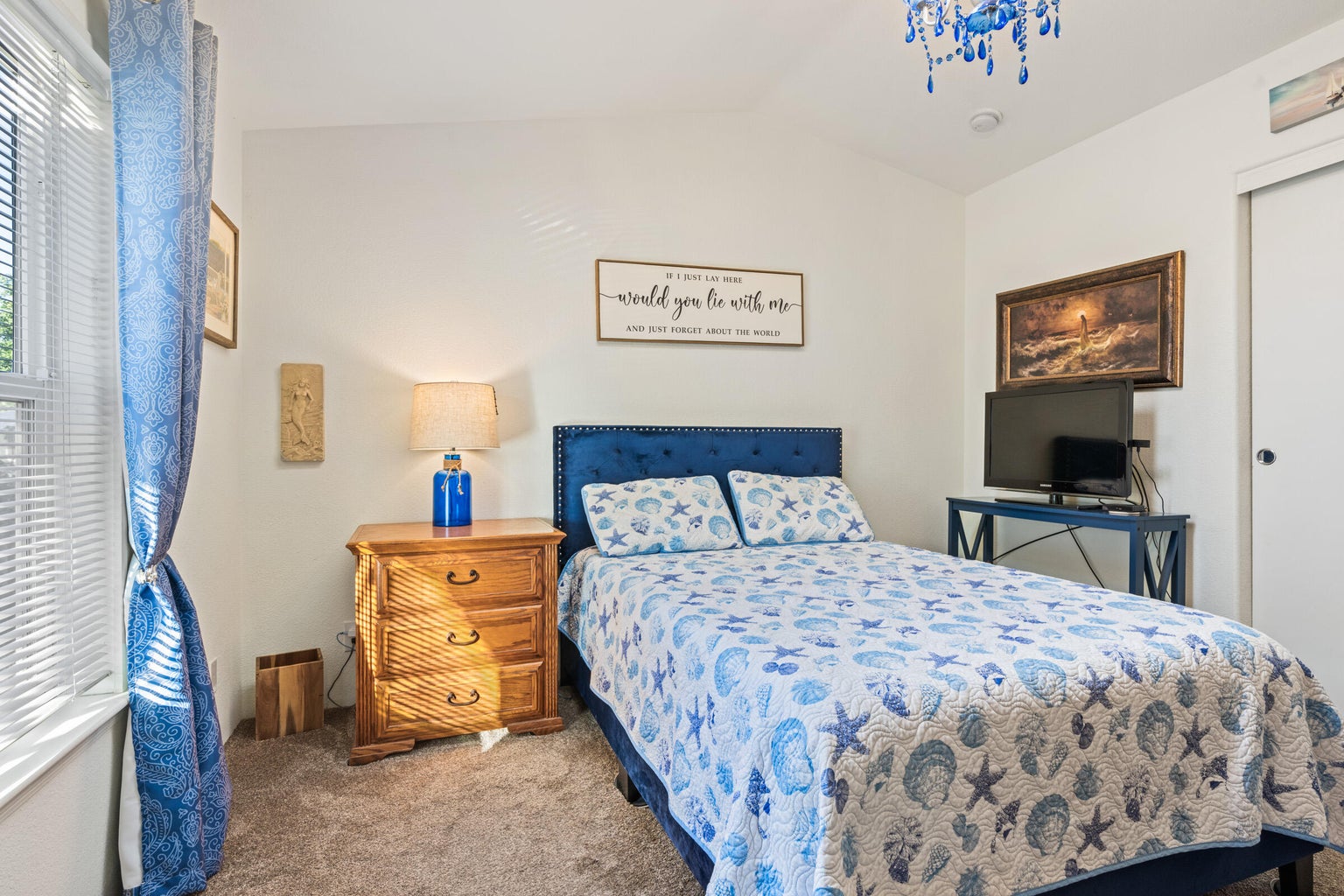 Bedroom featuring carpet flooring