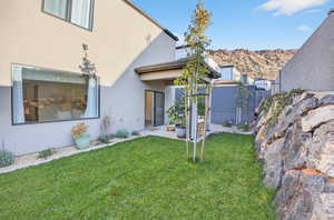 View of yard with a patio