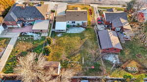 Aerial view of residential area