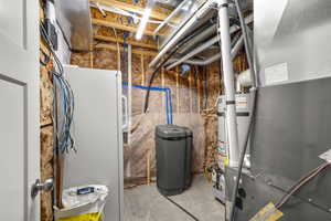 Utilities with heating unit and water heater