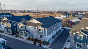 Aerial view of residential area