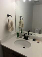 Half bath with vanity