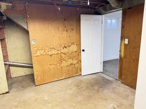 View of unfinished basement