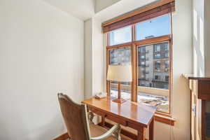 Dining space featuring baseboards