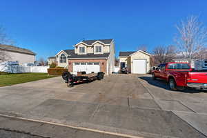 Traditional home with driveway