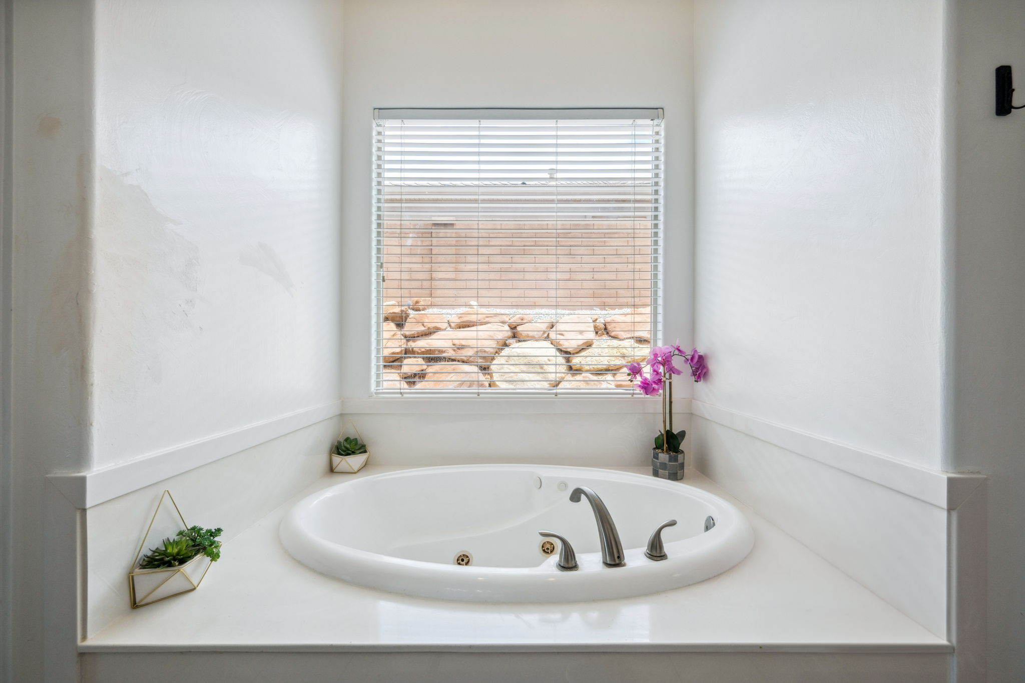 Bathroom with a whirlpool tub