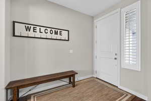 Foyer featuring baseboards