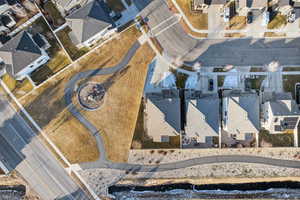 Aerial view of residential area