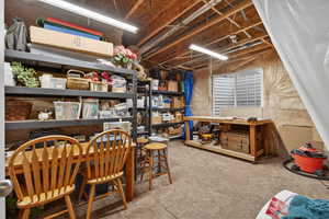 Potential 6th bedroom, workshop, storage, home gym, craft room