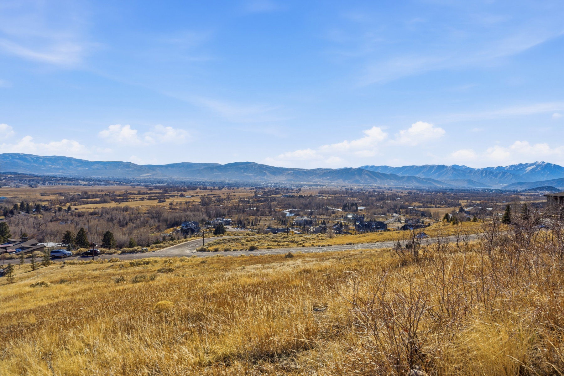 View of mountain background with rural landscape
