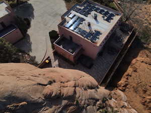 Huge patio.  Solar power