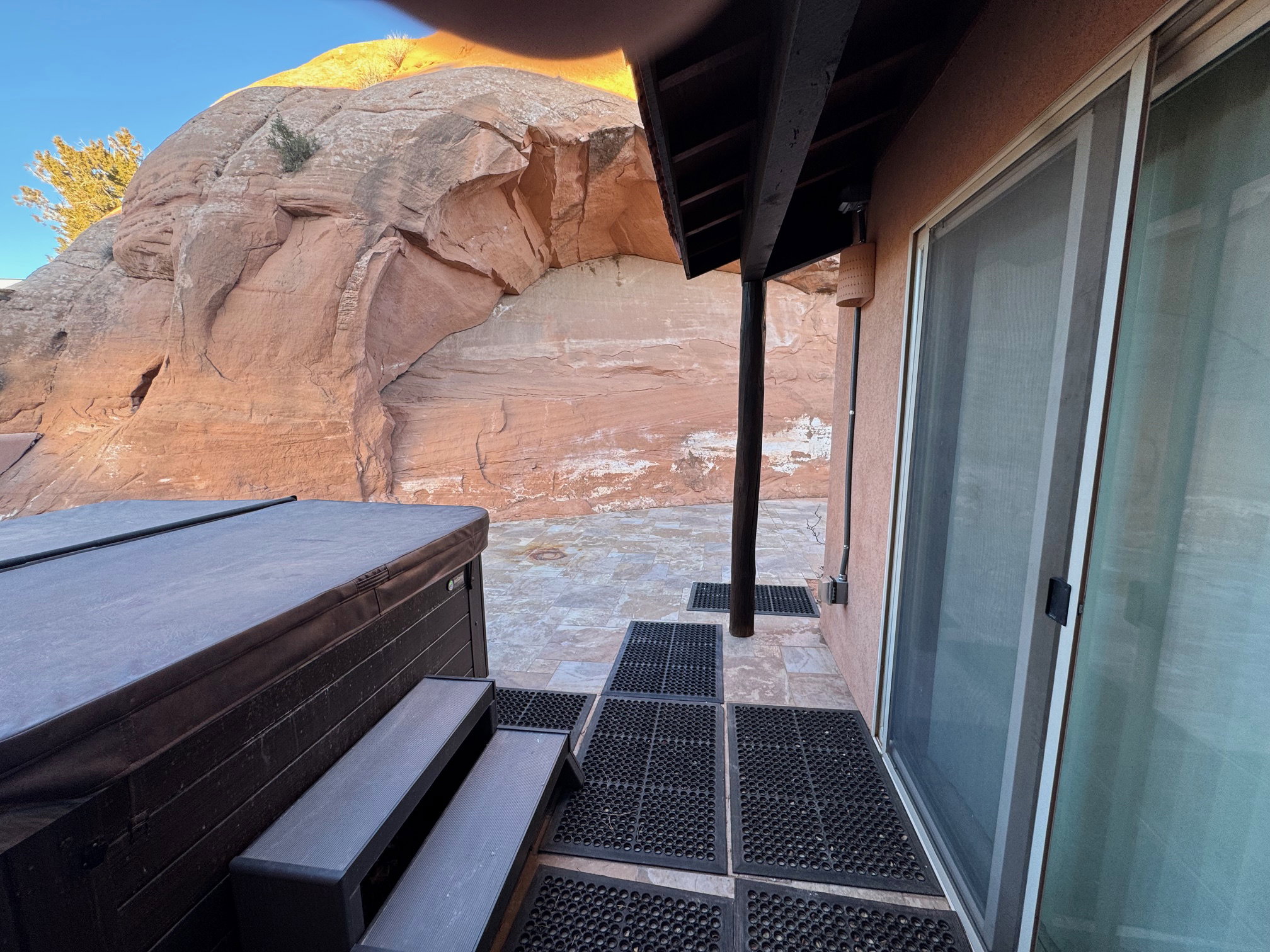 Exterior view of a hot tub