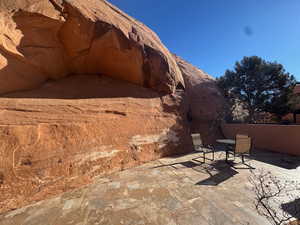 View of patio in the redrocks