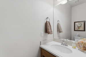 Bathroom featuring vanity