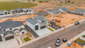 Aerial view of residential area