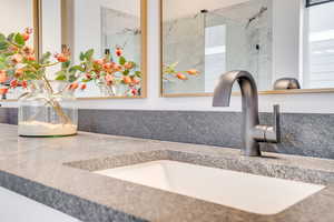 Bathroom view of vanity