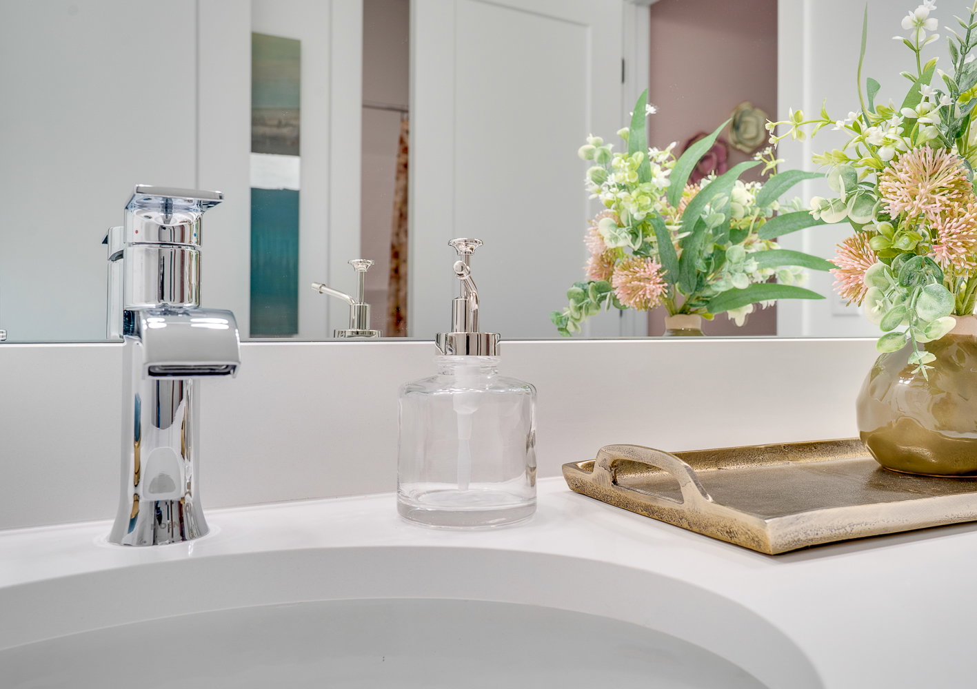 Bathroom view of vanity