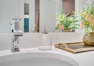 Bathroom view of vanity