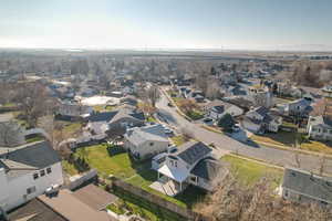 Aerial view of residential area
