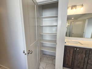 Closet with a sink