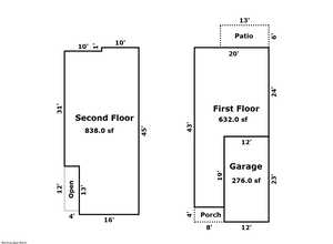 View of home floor plan from the county website