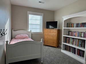 View of carpeted bedroom