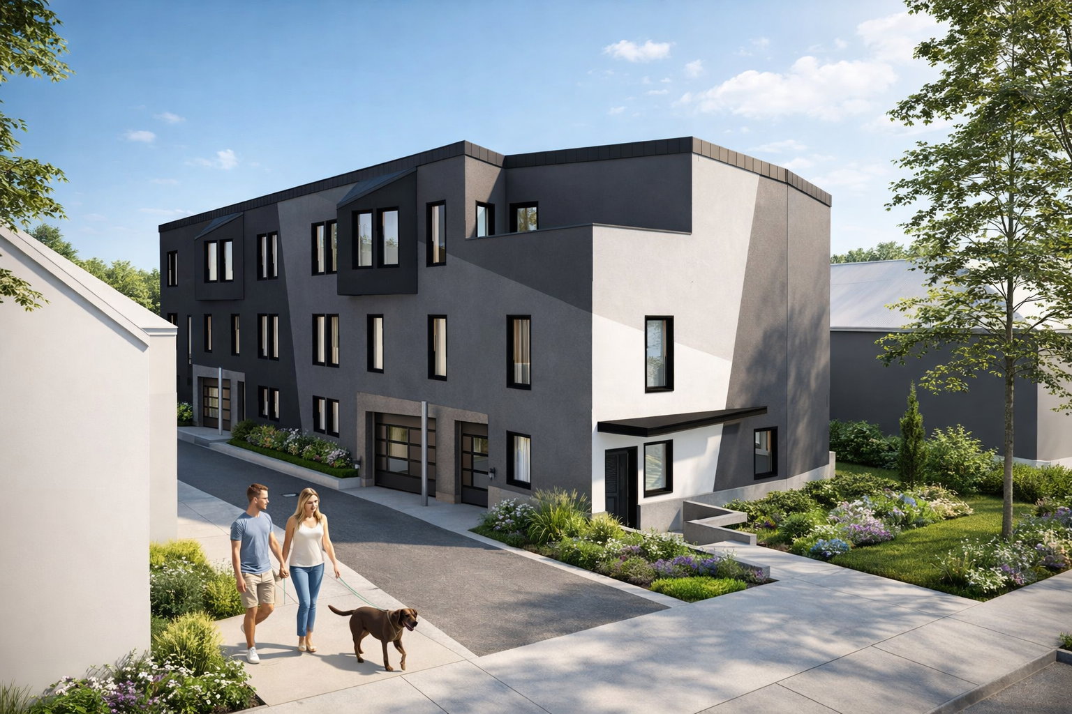 4 Unit Townhome (AHI) Development - NE View