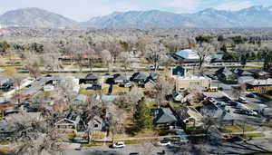 Aerial view of property's location with Liberty Park