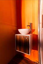 Bathroom featuring vanity