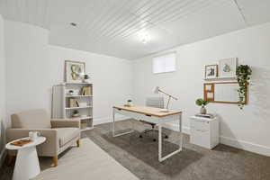 Office with carpet