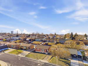 Aerial view of residential area