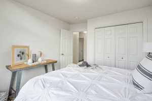 Bedroom featuring a closet