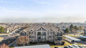 Aerial view of residential area