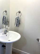 Bathroom with baseboards