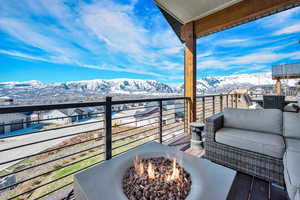 Gas Firepit on Covered Deck