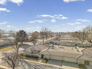 Aerial view of residential area