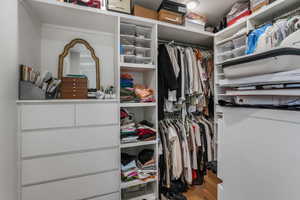 View of spacious closet