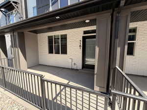 View of covered porch