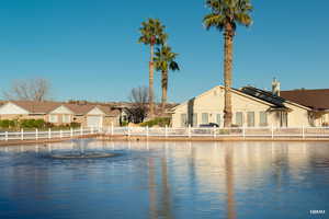 Community water feature adjacent to the clubhouse.